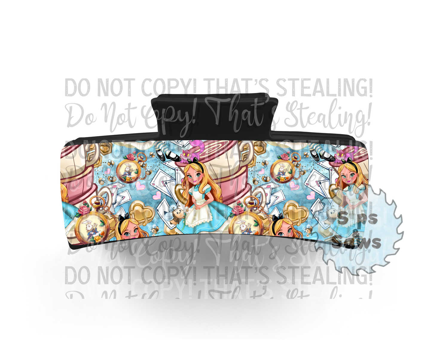 Alice Light Blue Sublimation Hair Clip