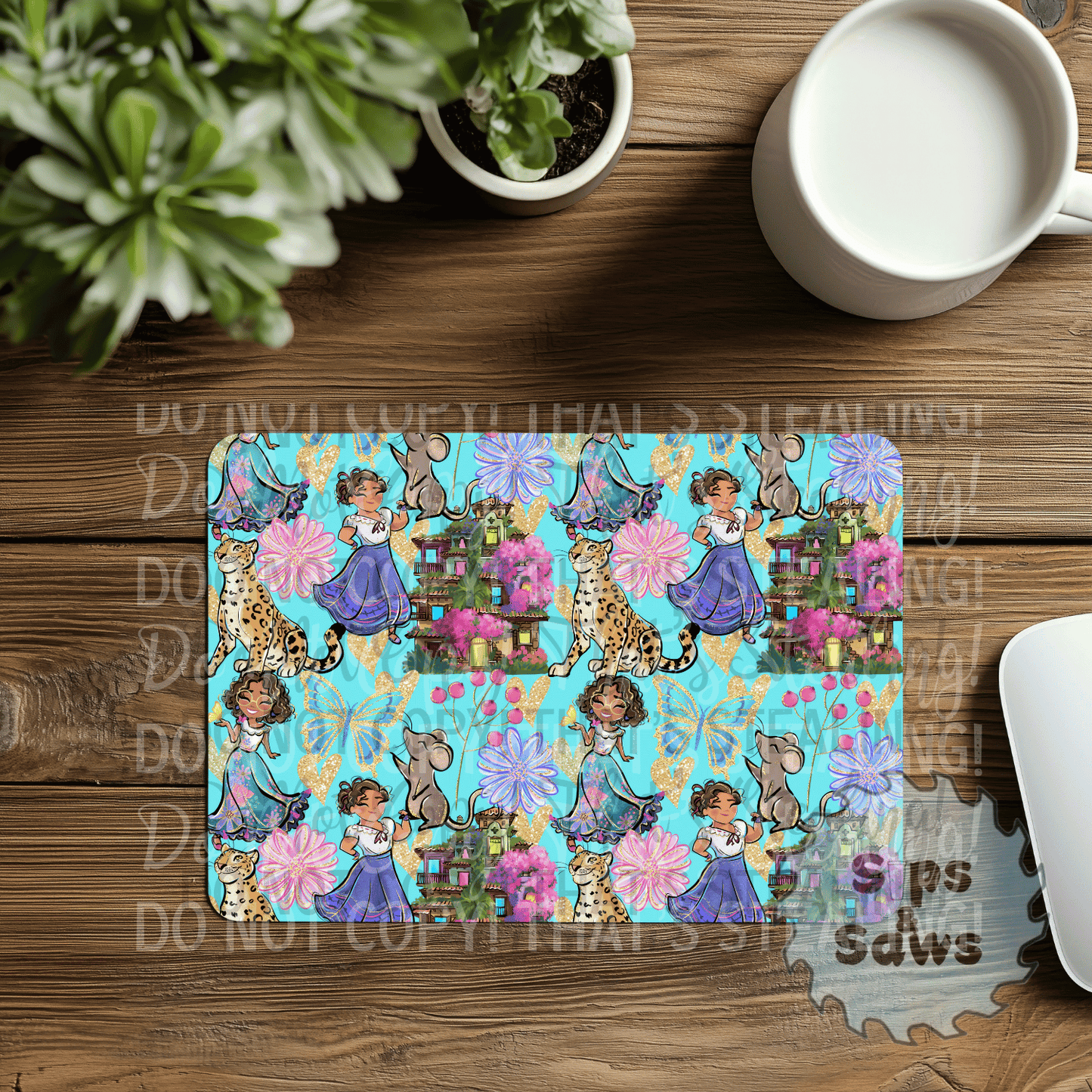 Encanto Blue Sublimation Mouse Pad