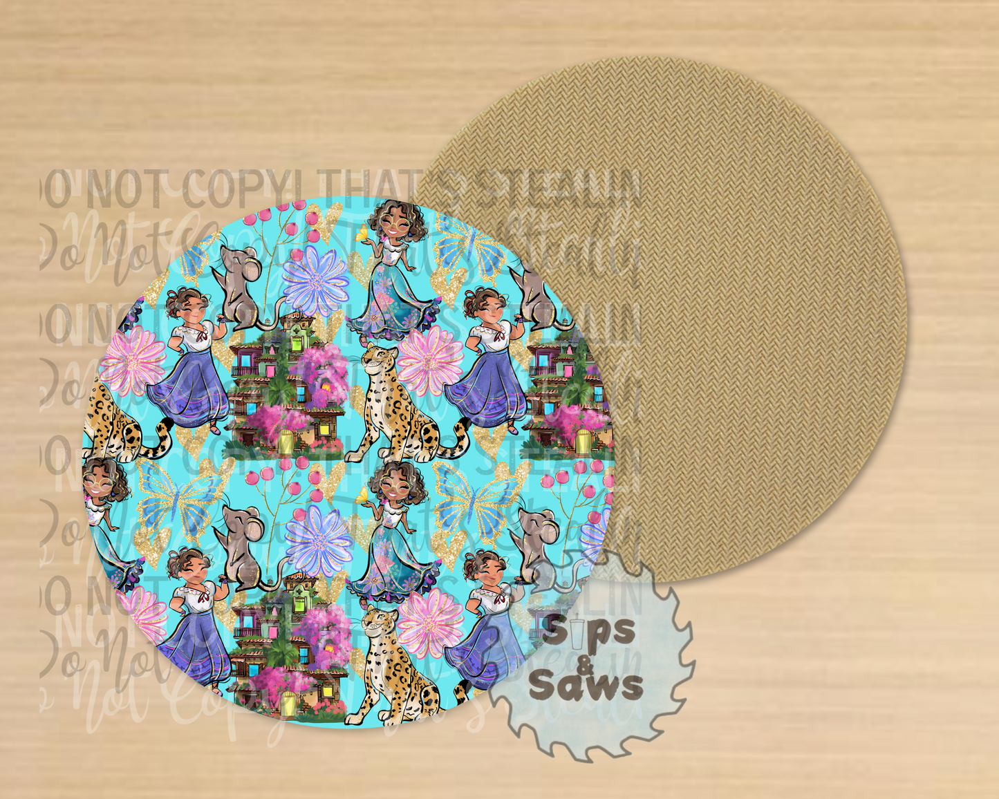 Encanto Blue Sublimation Coaster
