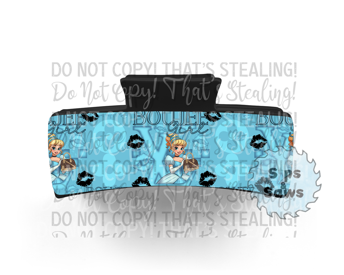 The Glass Slipper Sublimation Hair Clip