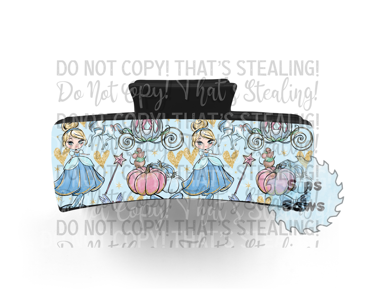 The Glass Slipper Sublimation Hair Clip