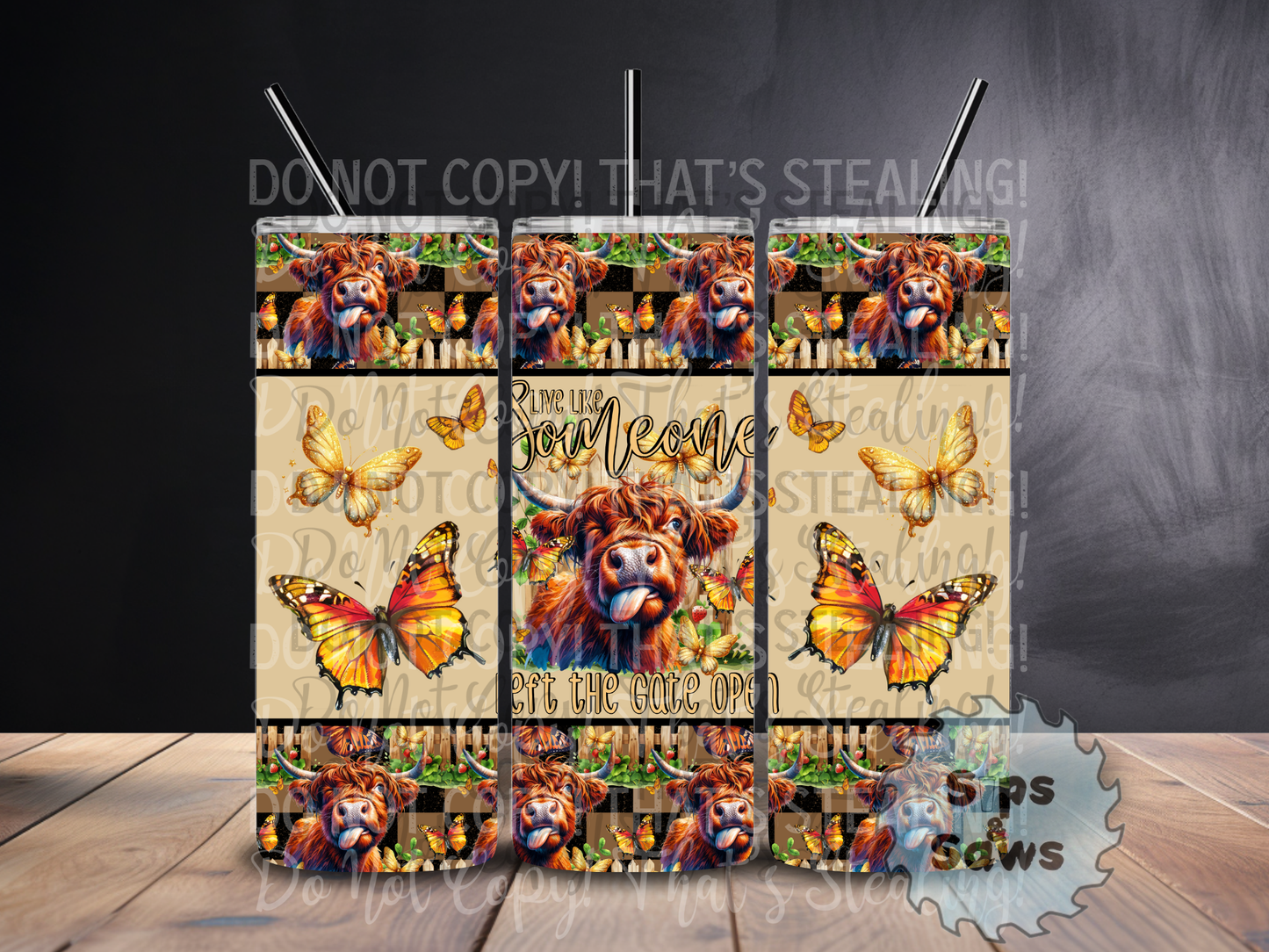 20oz Highland Cow Sublimation Tumbler