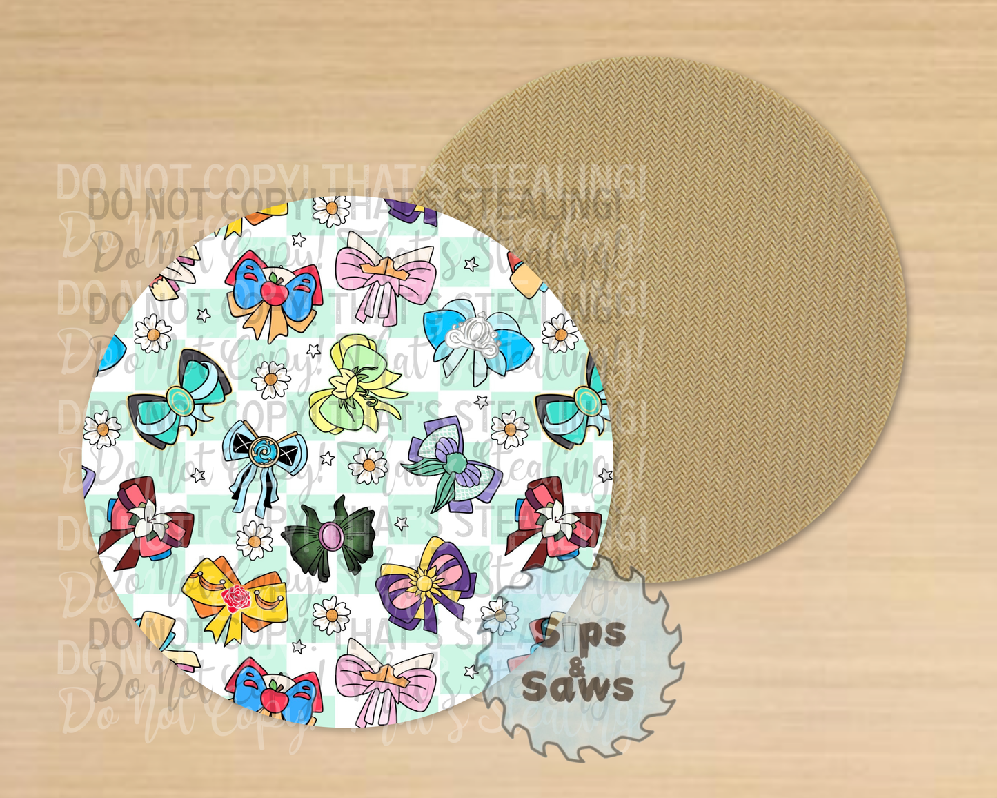 Princess Bows Sublimation Coaster