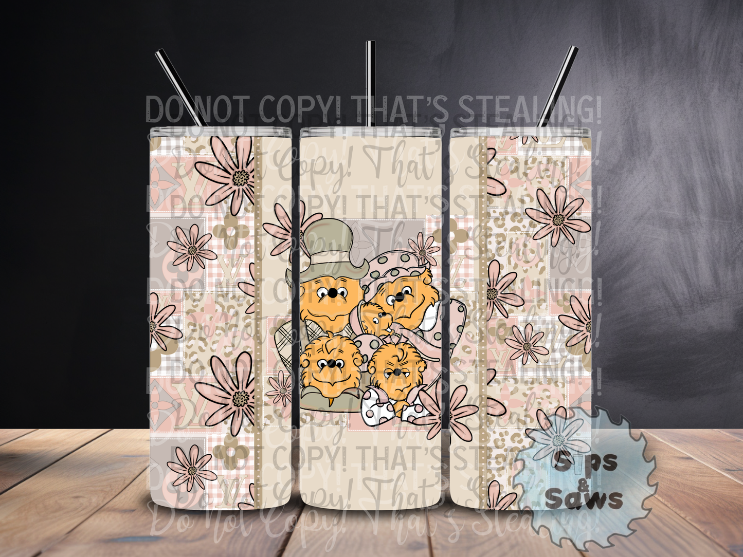 20oz The Berenstain Bears Sublimation Tumbler