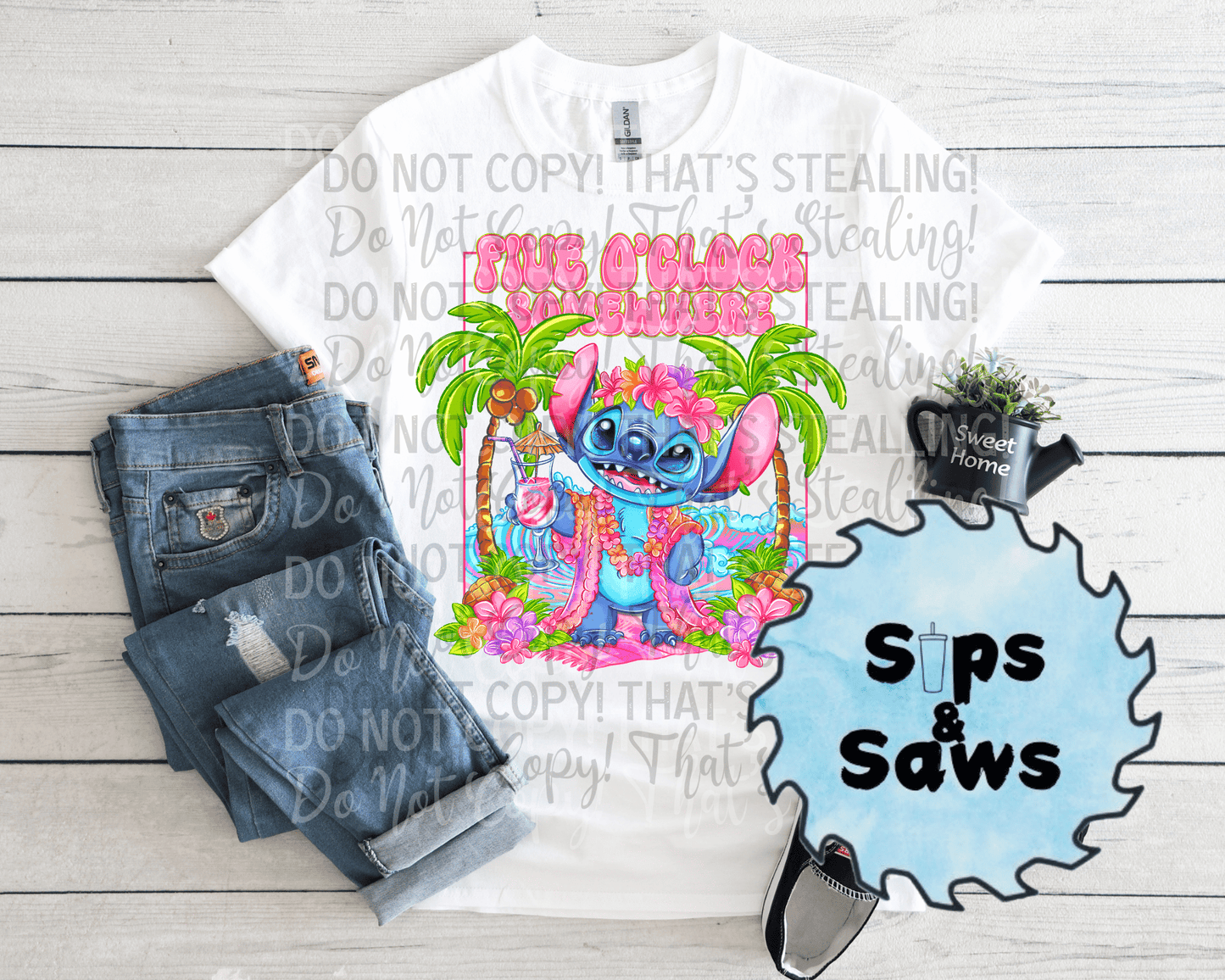 5 O'Clock Blue Alien DTF