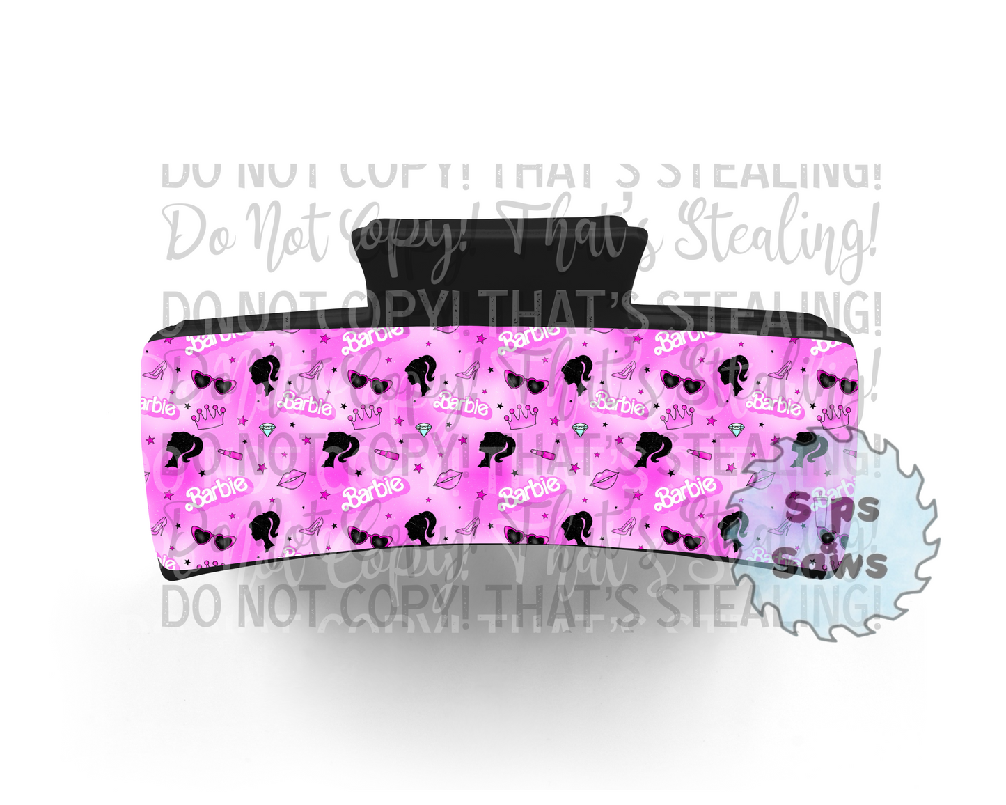 Pink Doll Sublimation Hair Clip