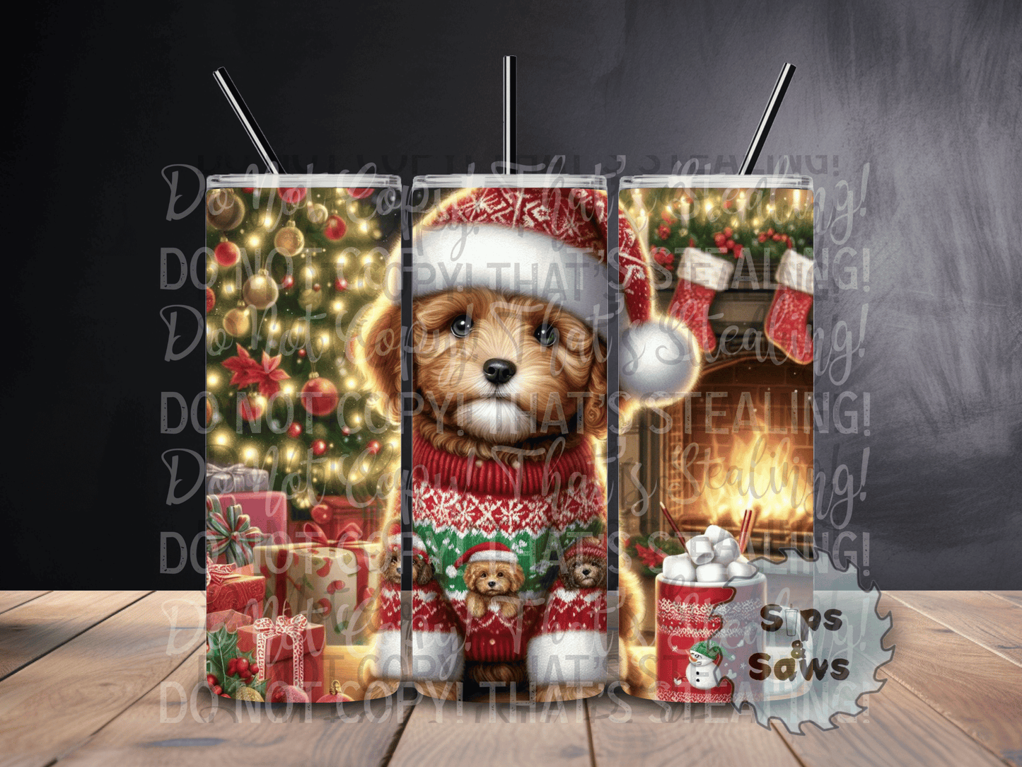 20oz Christmas Cavoodle Tumbler