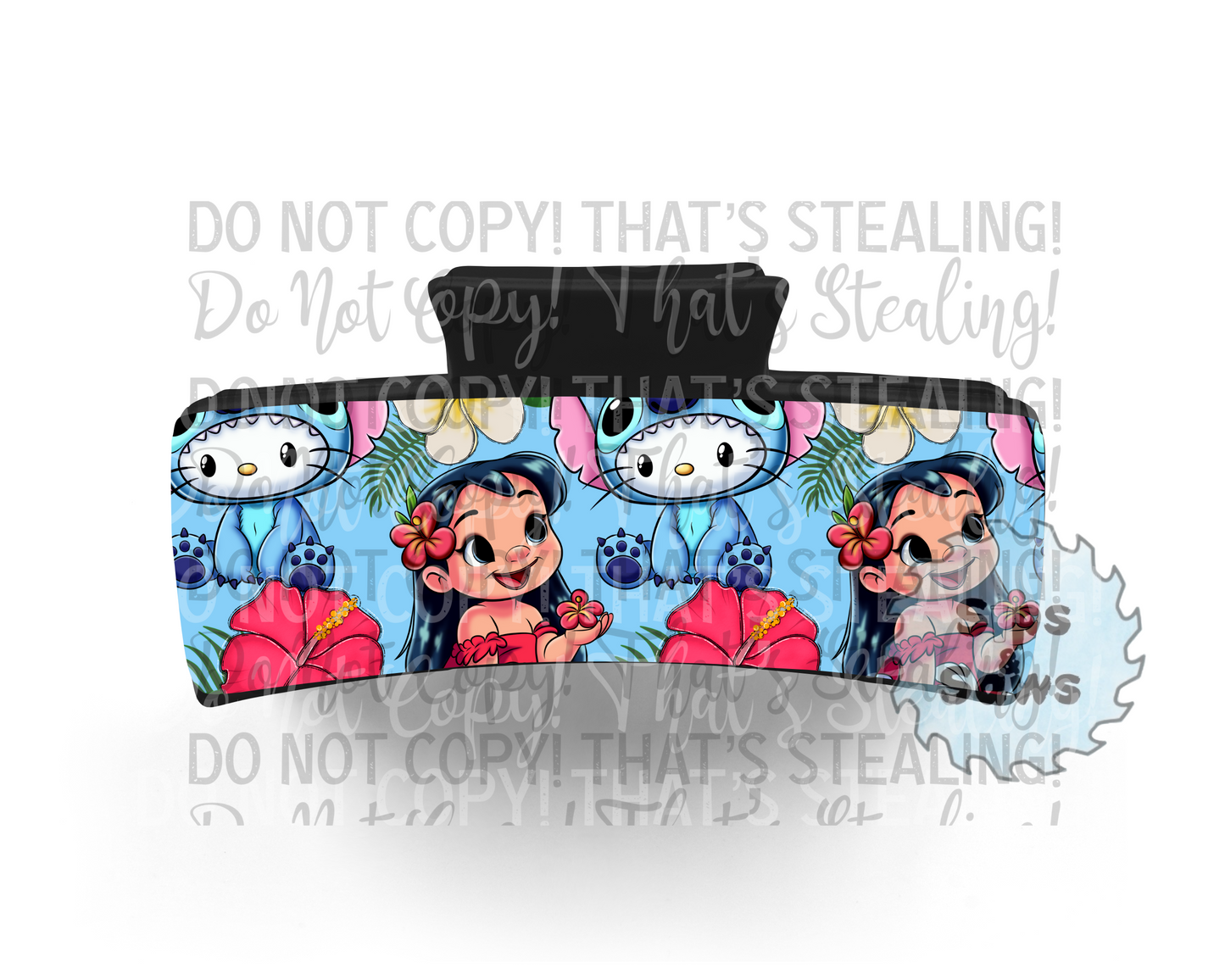 Lilo & Blue Alien Sublimation Hair Clip