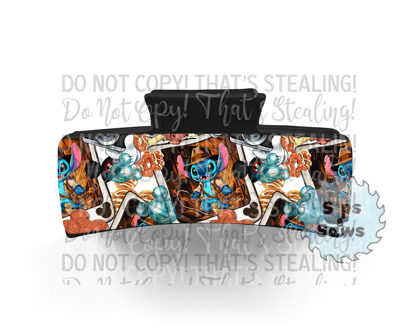 Blue Alien Sublimation Hair Clip