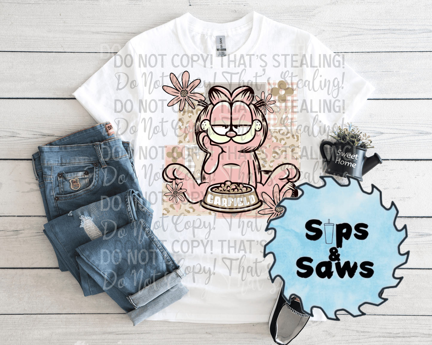 Beige Lasagne Cat DTF