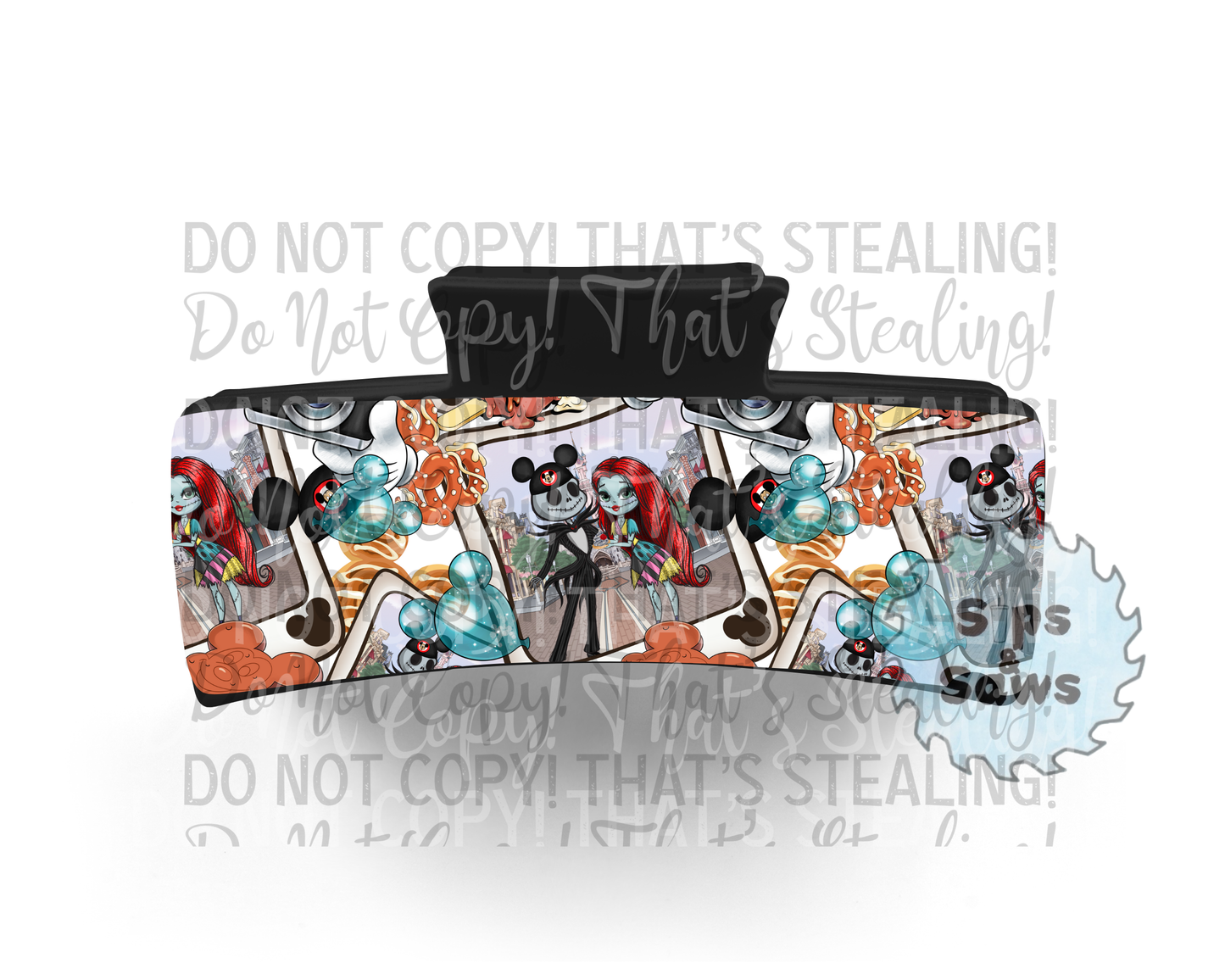 Jack & Sally Sublimation Hair Clip