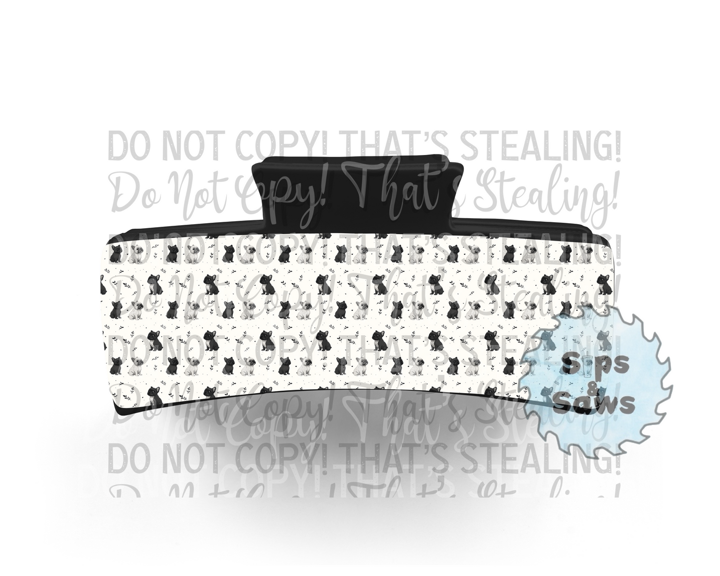 Duo Frenchie Sublimation Hair Clip
