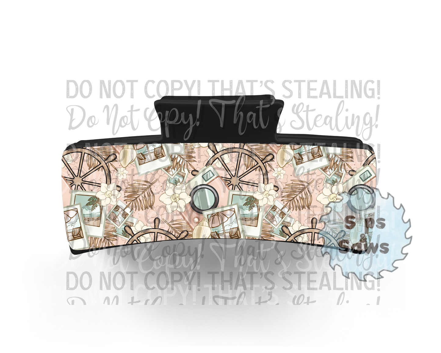 Take Me Away Pink Sublimation Hair Clip