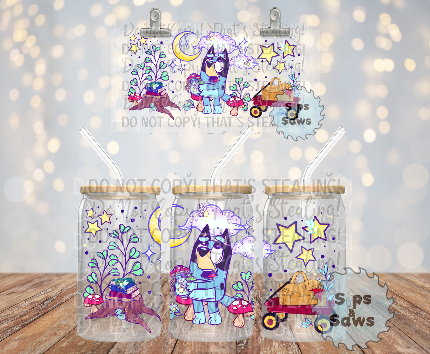 16oz Night Time Blue Dog Wrap