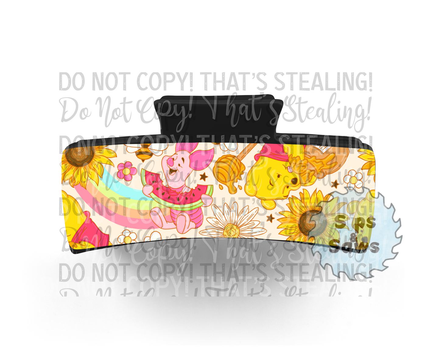 Summer Hunny Bear Sublimation Hair Clip