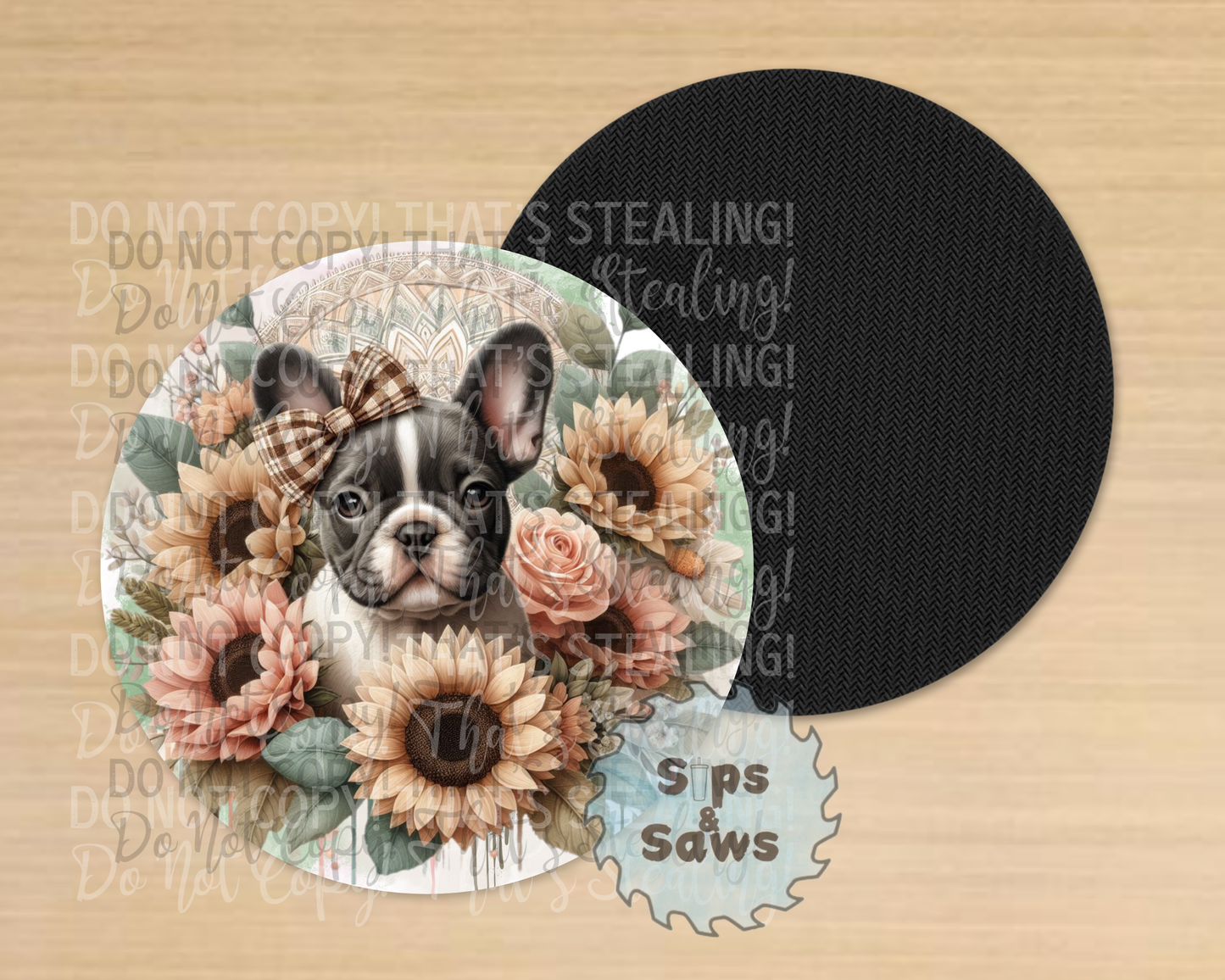 Frenchie Sublimation Coaster