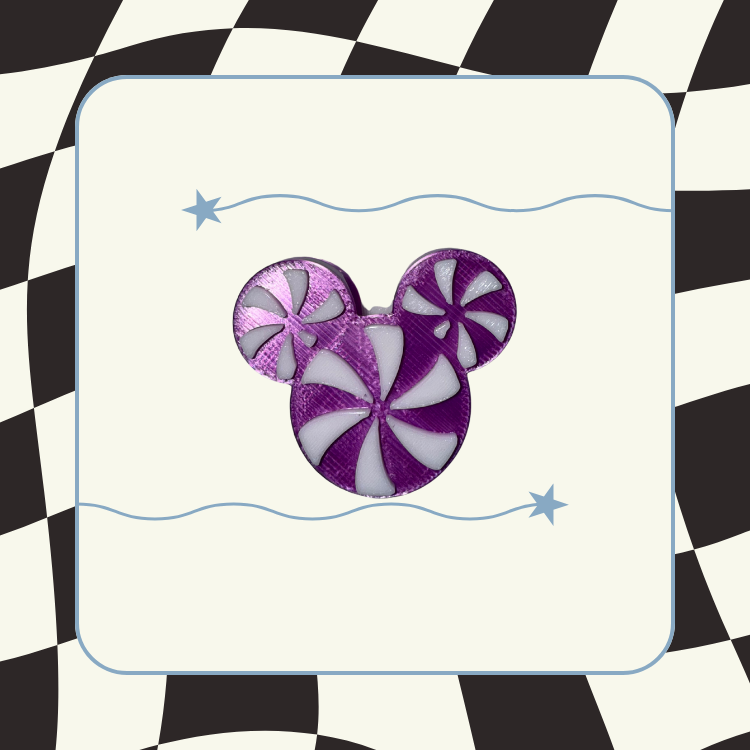 Purple Candy Straw Topper