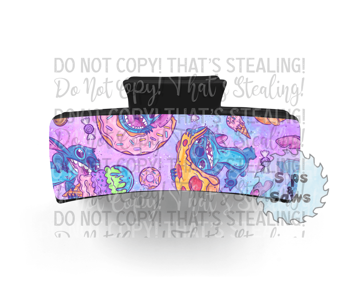 Food Blue Alien Sublimation Hair Clip