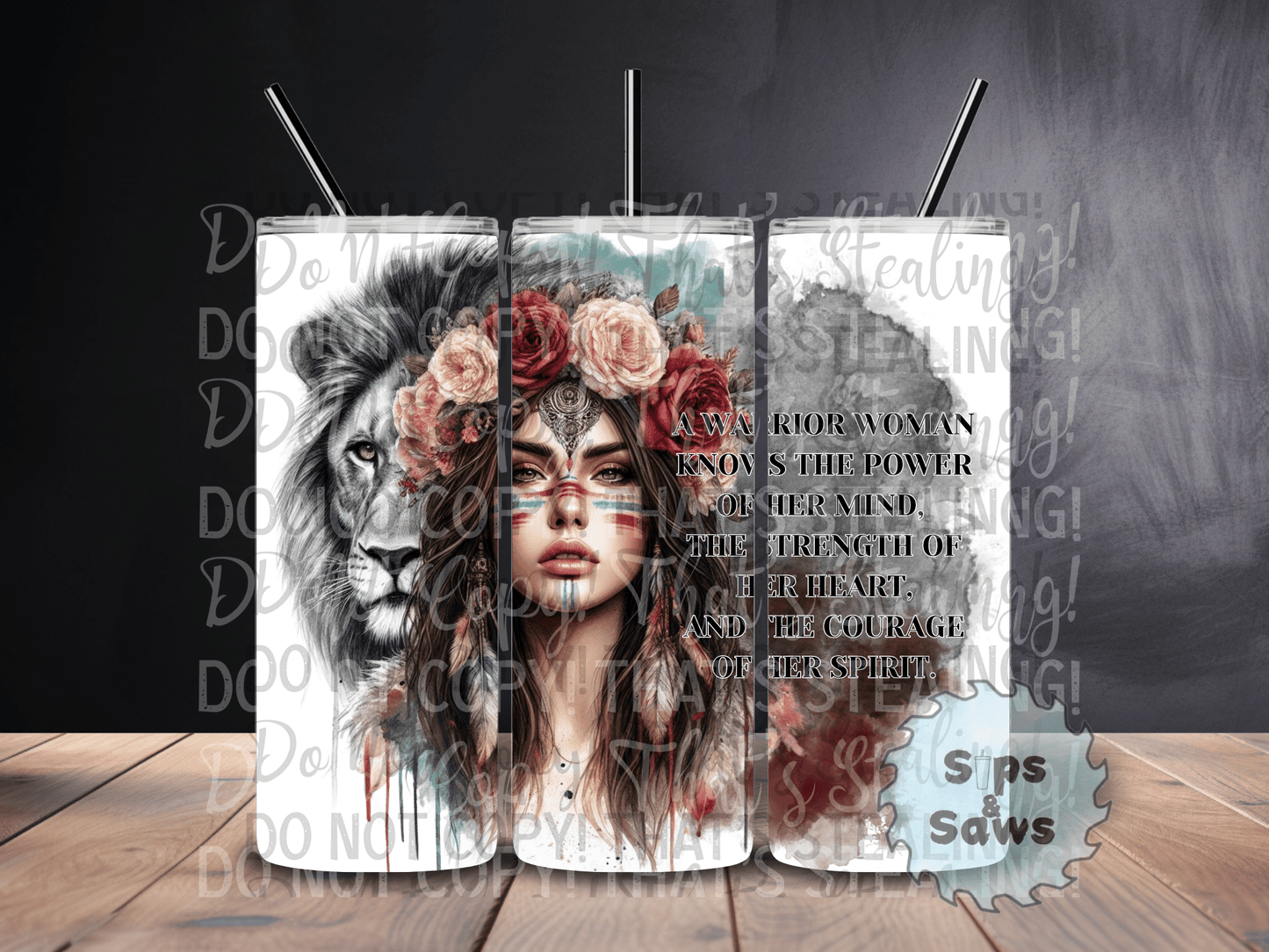 20oz Warrior Woman Tumbler