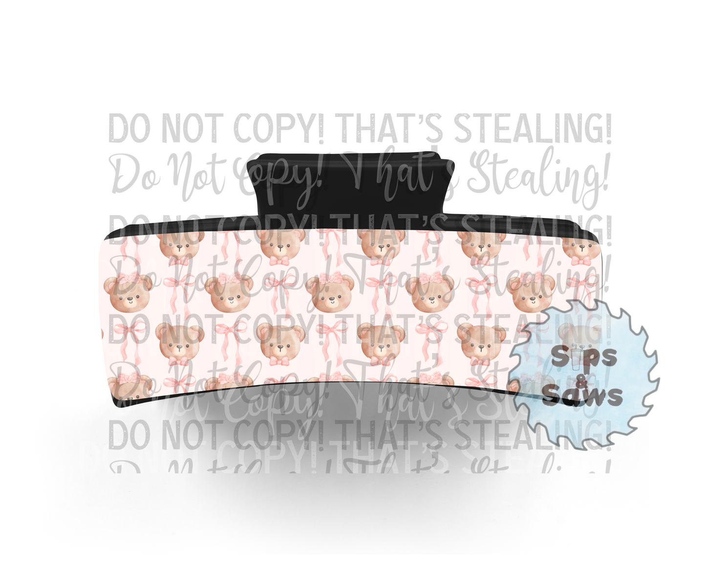 Teddies Sublimation Hair Clip