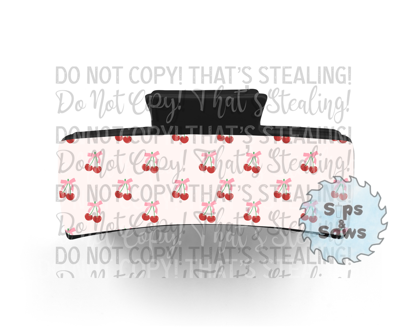 Cherries & Bows Sublimation Hair Clip