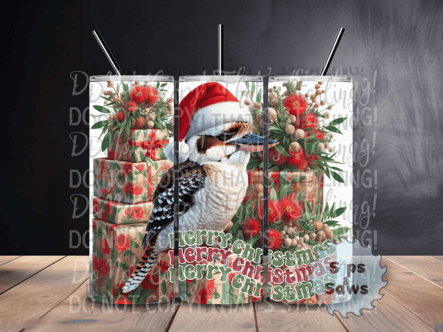 20oz Christmas Kookaburra Tumbler