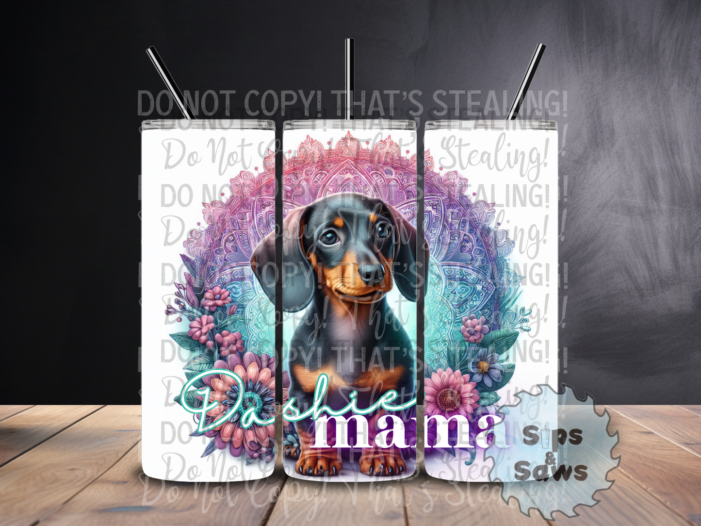 20oz Dachshund Mama Sublimation Tumbler