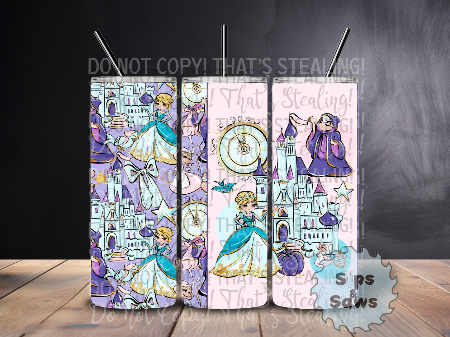 20oz The Glass Slipper Sublimation Tumbler