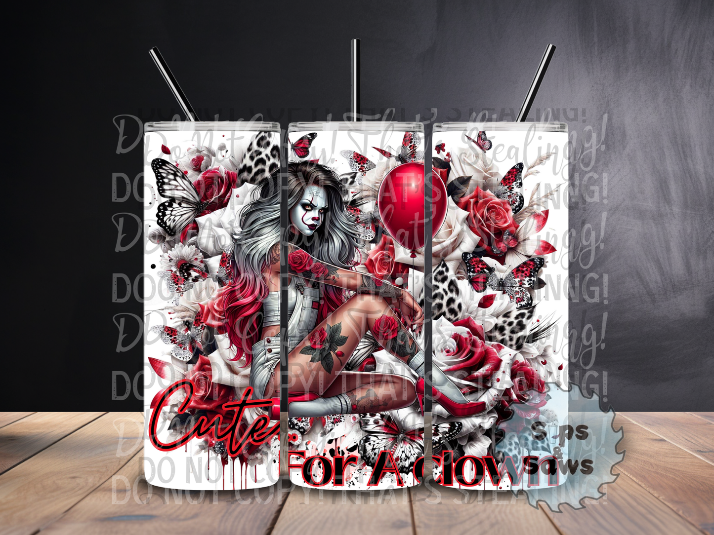 20oz Cute For A Clown Tumbler