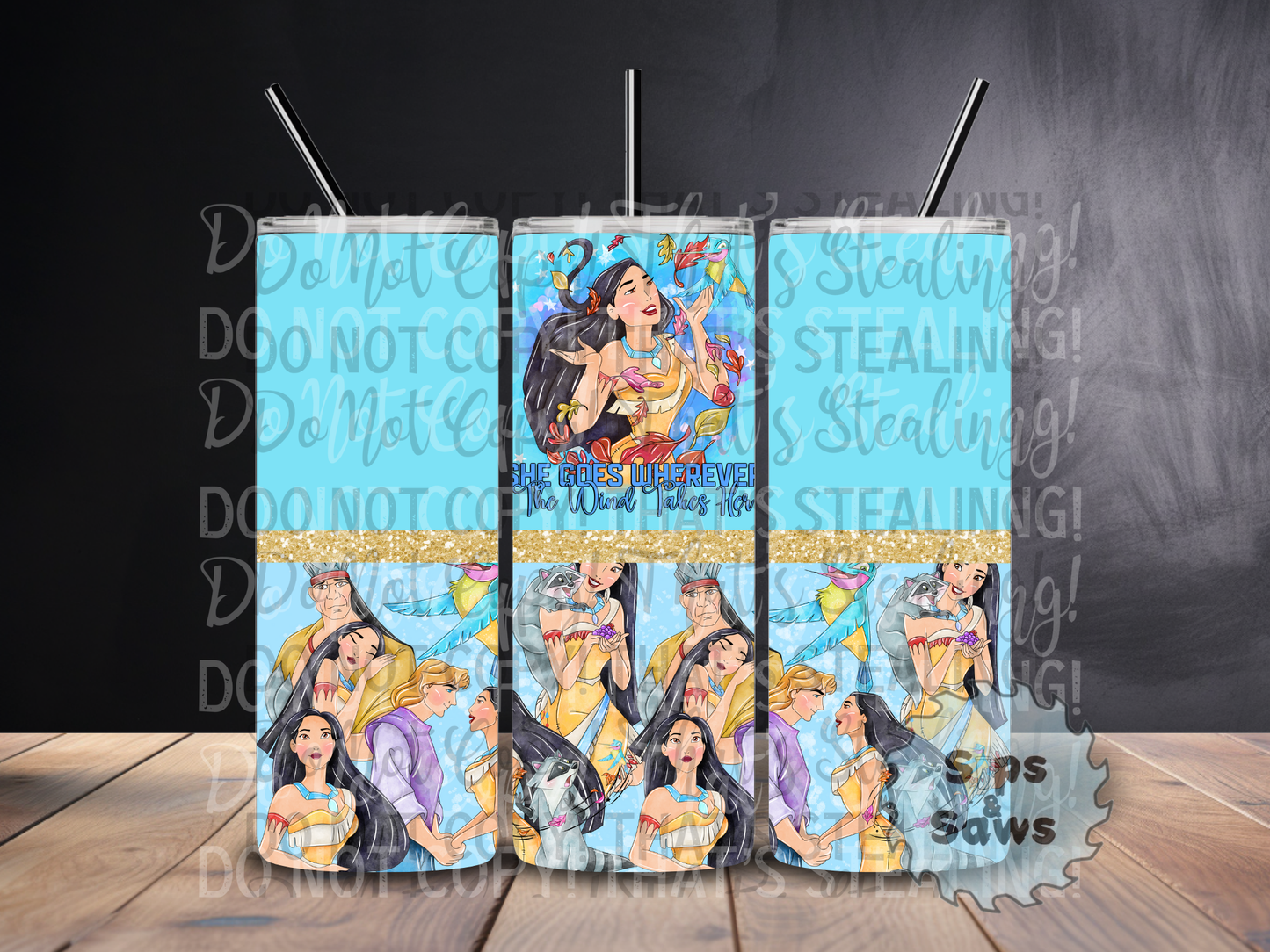 20oz Pocahontas Sublimation Tumbler
