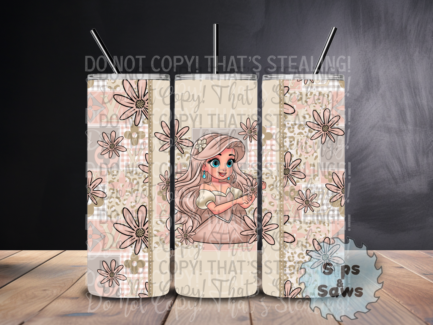 20oz Beige Ariel Sublimation Tumbler