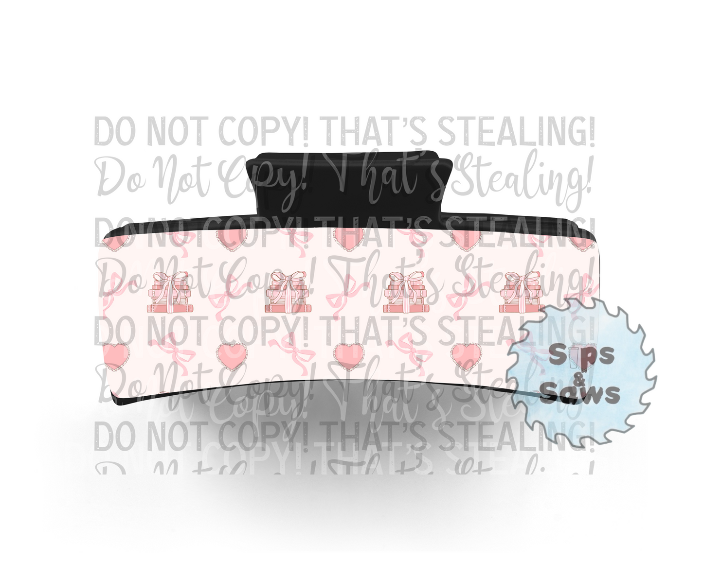 Books & Bows Sublimation Hair Clip