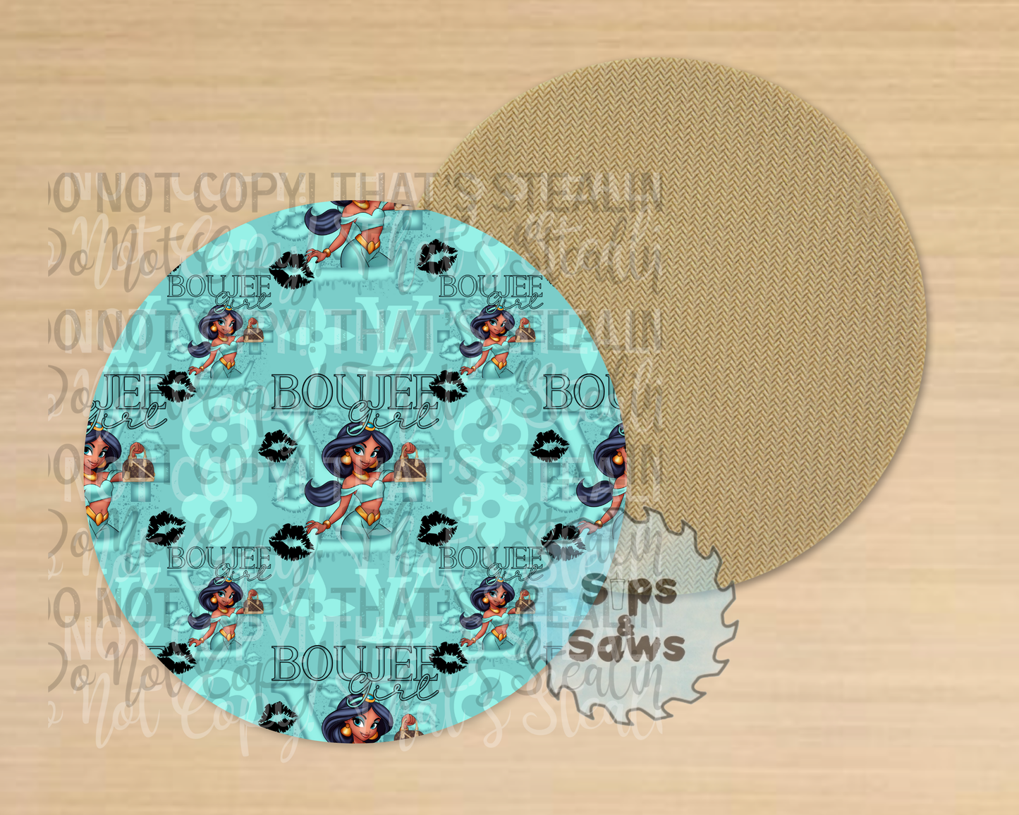 Designer Jasmine Sublimation Coaster
