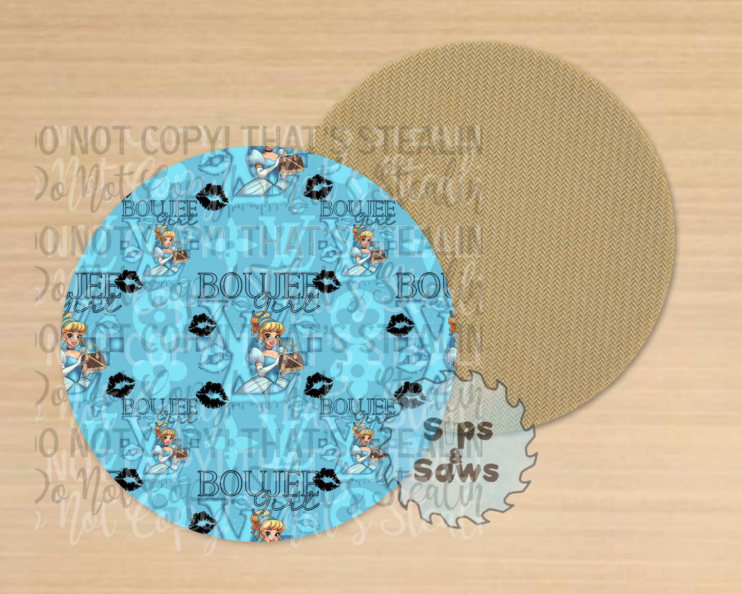 Designer The Glass Slipper Sublimation Coaster