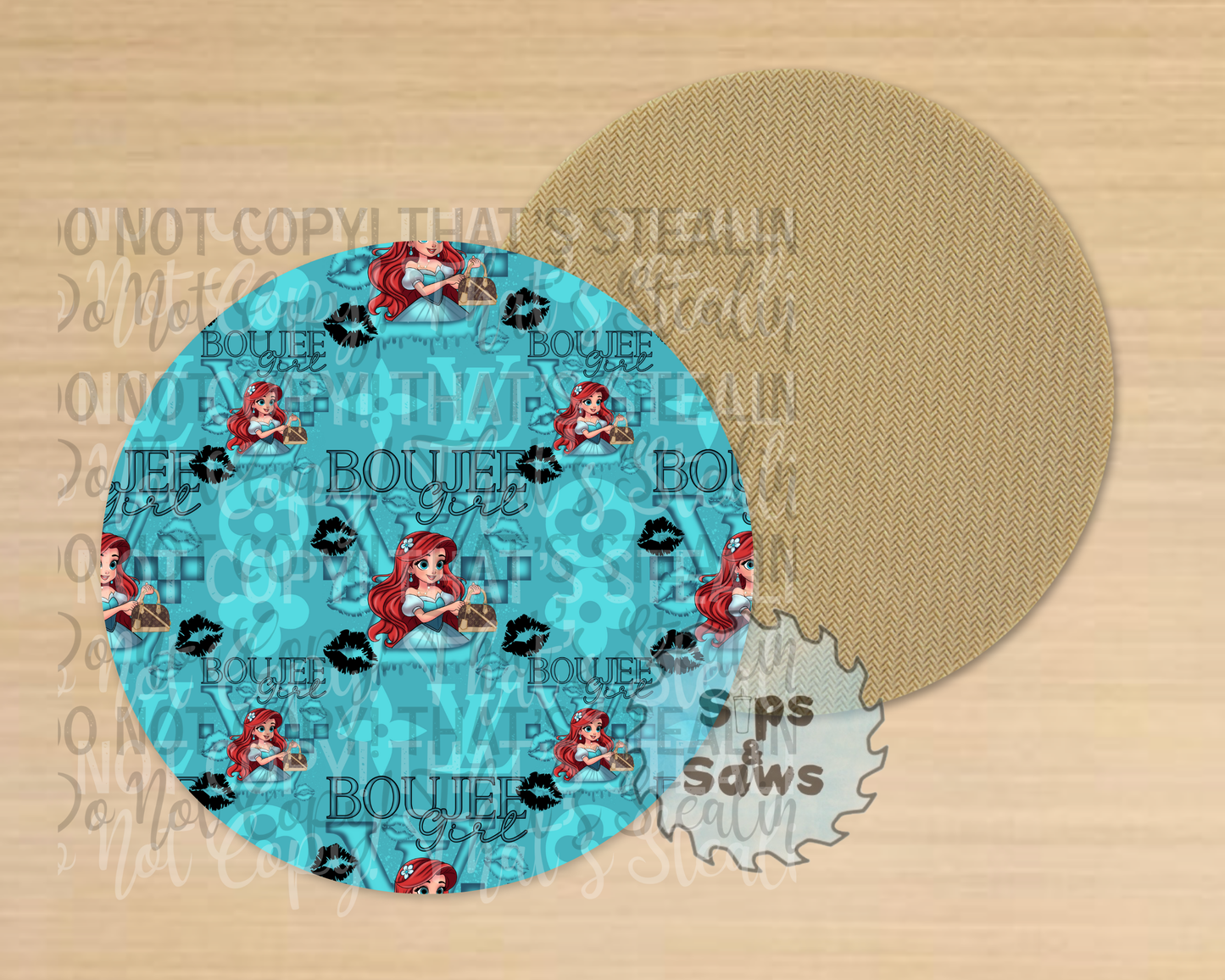 Designer Mermaid Sublimation Coaster