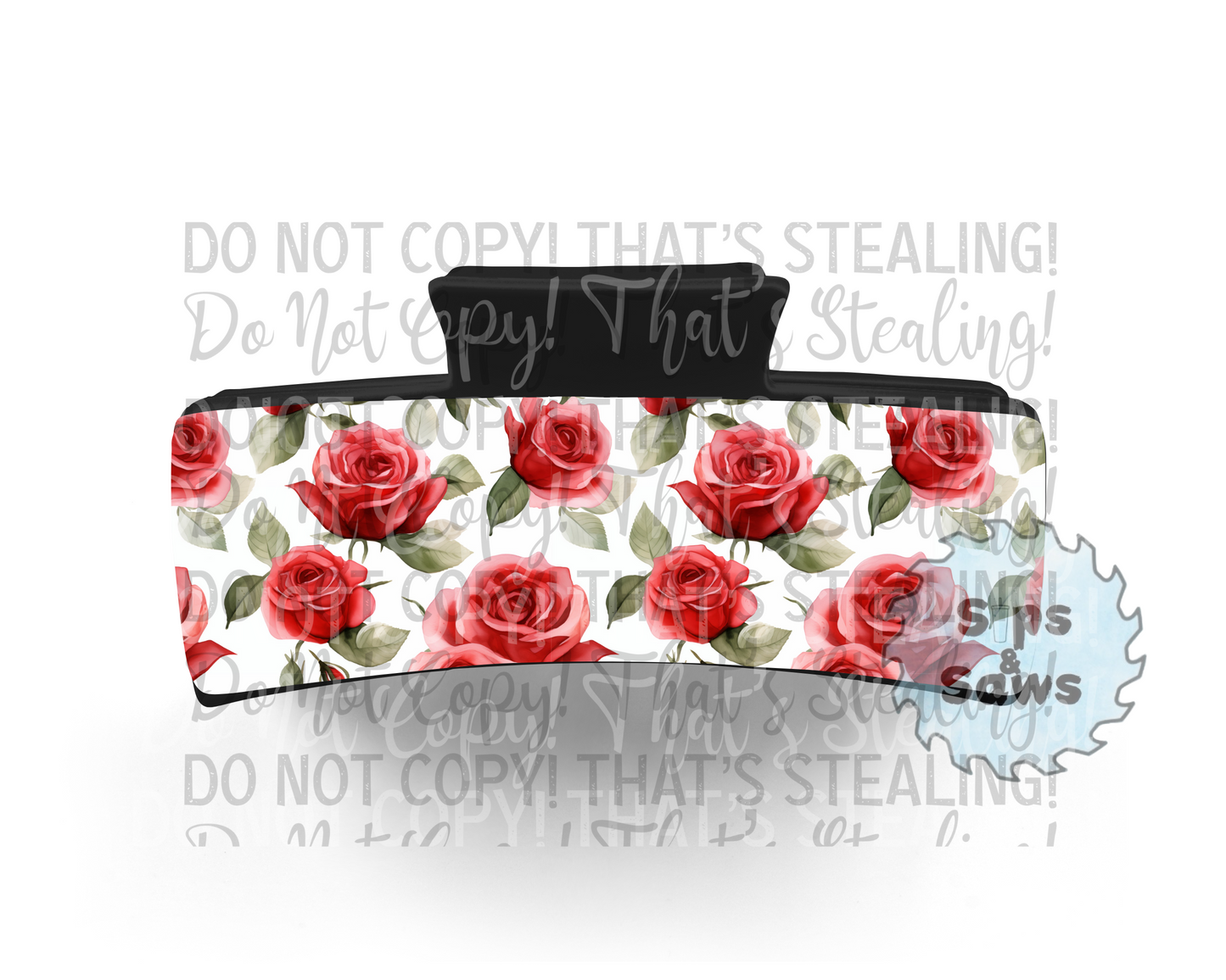 Roses Sublimation Hair Clip