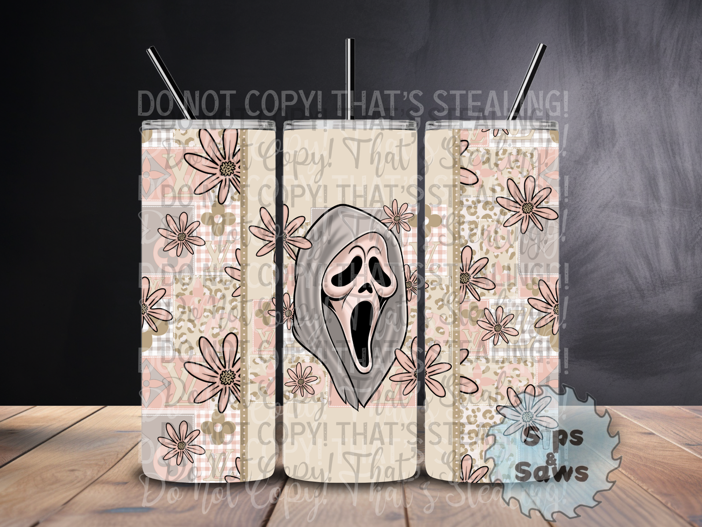 20oz Beige Ghost Sublimation Tumbler