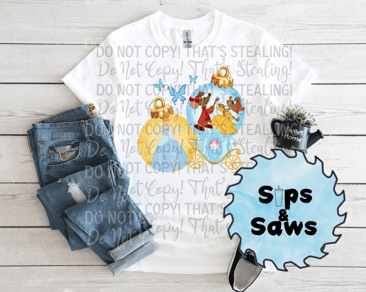 Glass Slipper Bauble DTF