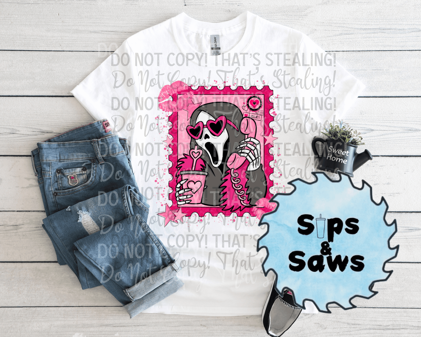 Stamp Pink Ghost DTF