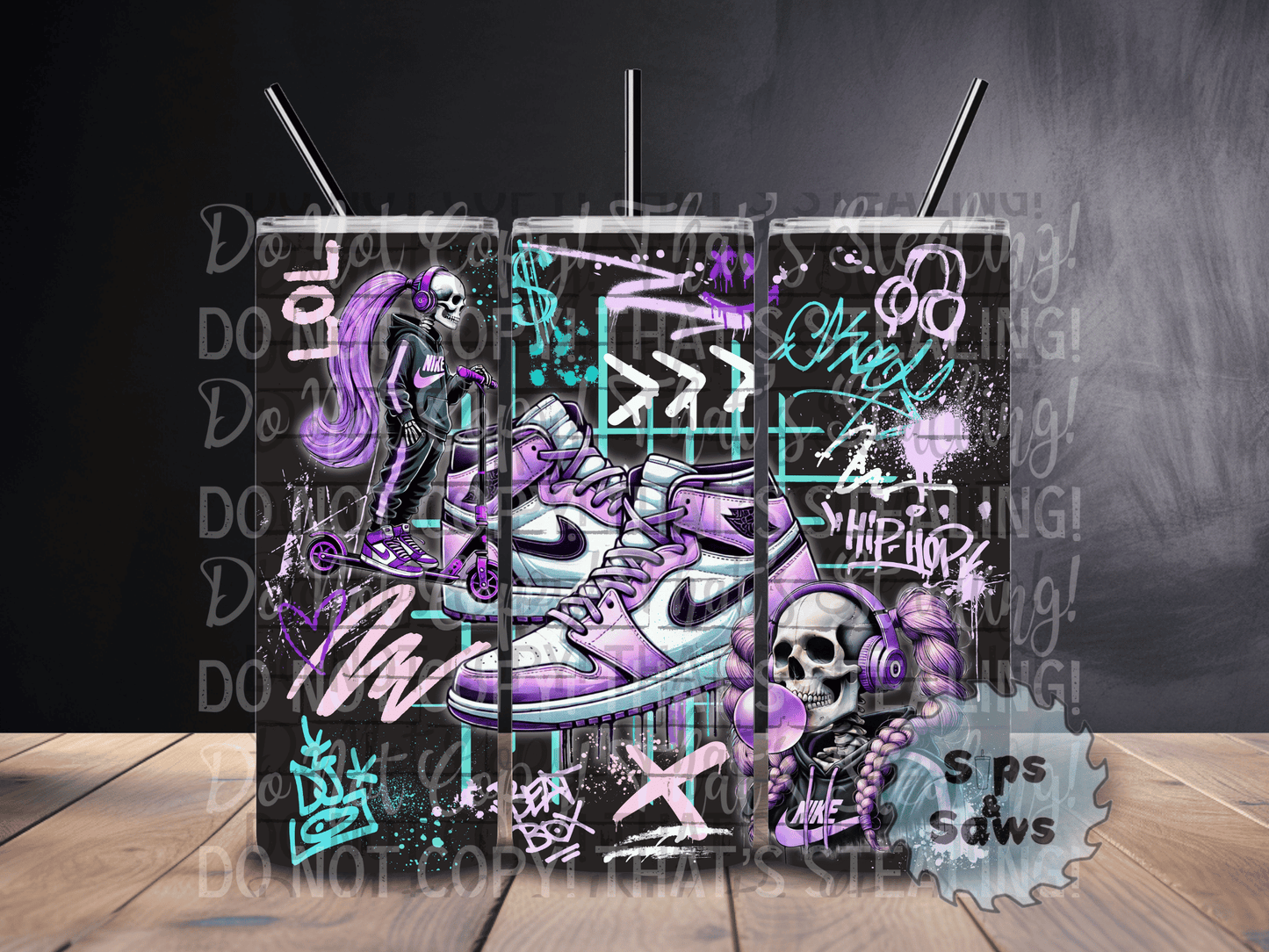 20oz Purple Jordan's Tumbler