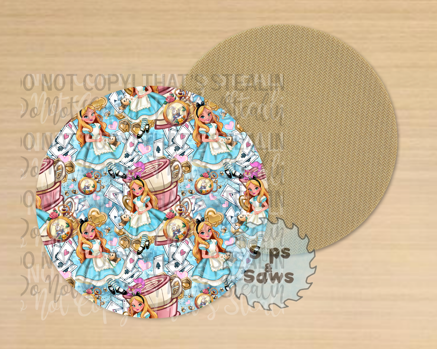 Alice Light Blue Sublimation Coaster