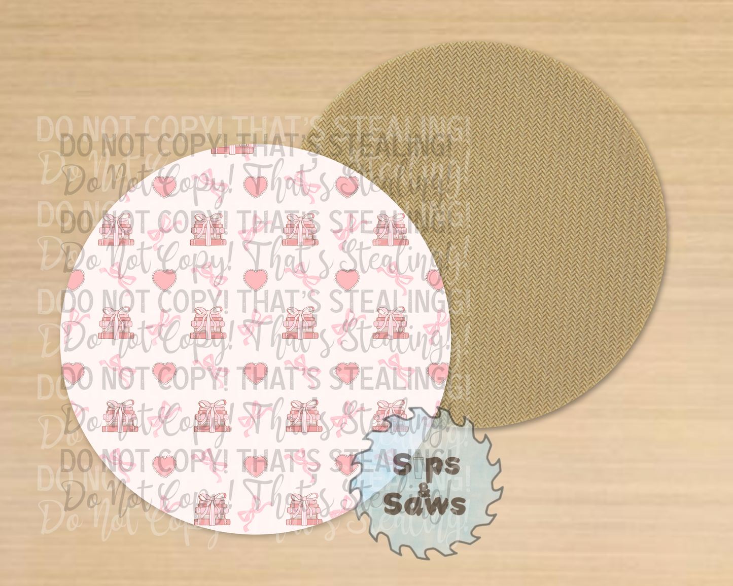 Books & Bows Sublimation Coaster