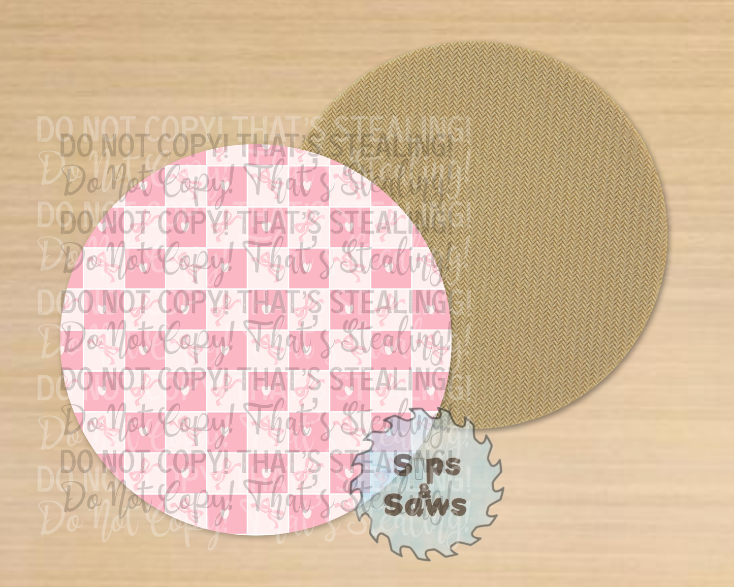 Hearts & Bows Sublimation Coaster