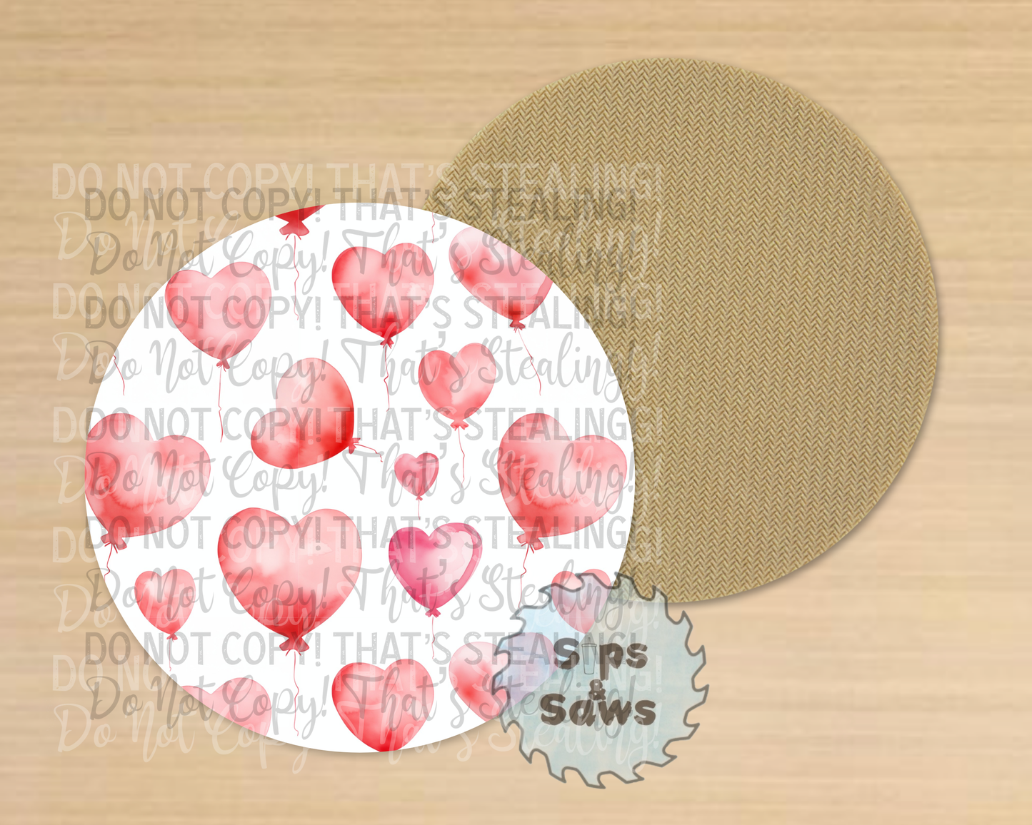 Hearts Sublimation Coaster