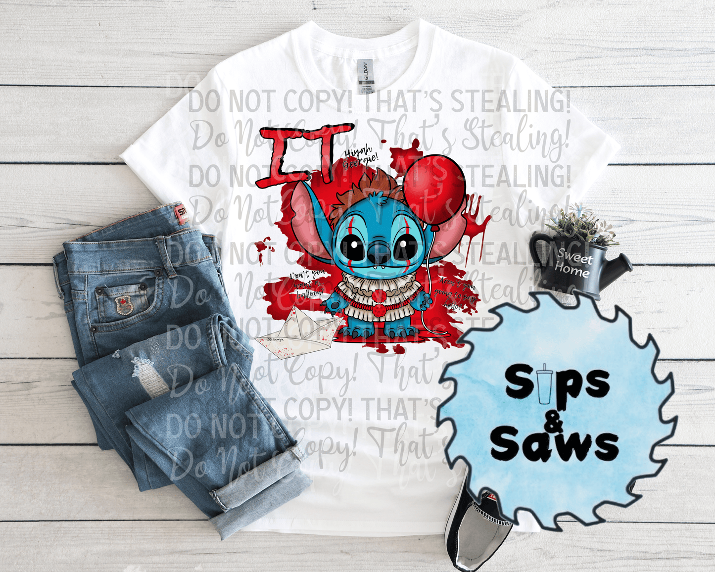 Clown Blue Alien DTF
