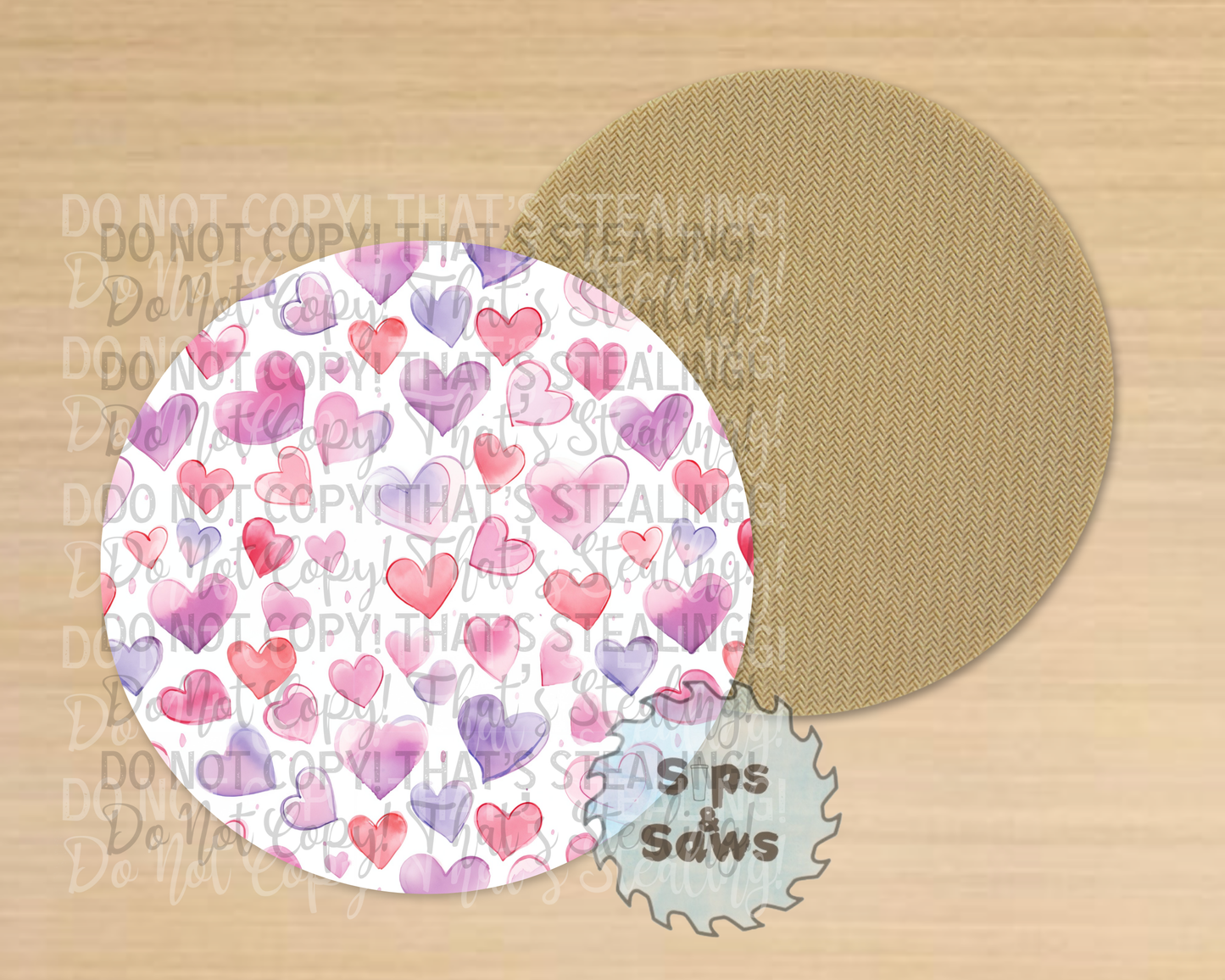 Hearts Sublimation Coaster