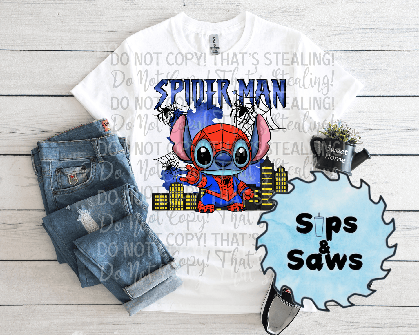 Spider Blue Alien DTF
