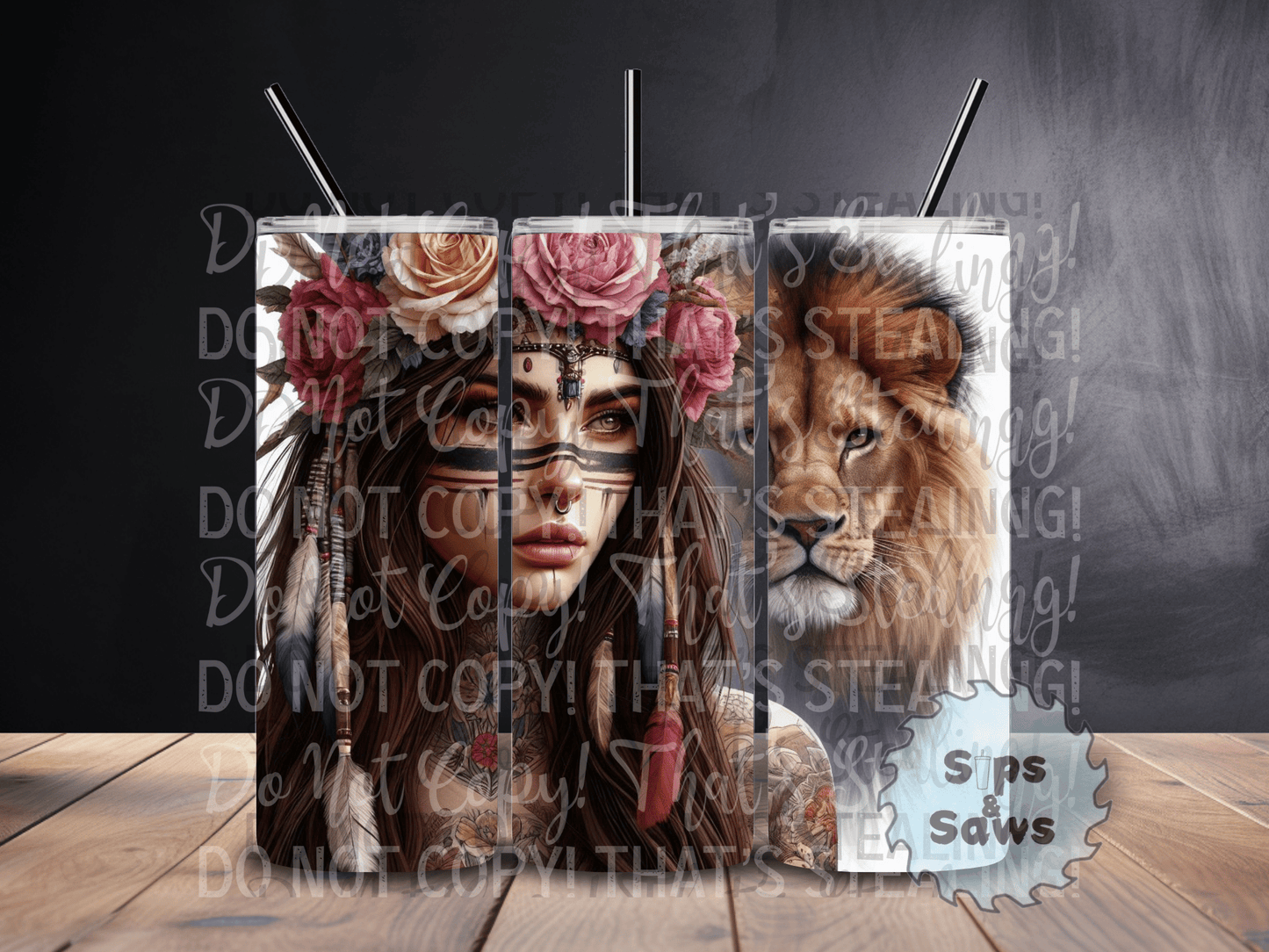 20oz Lion Tumbler