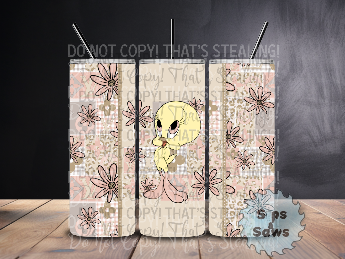 20oz Beige Bird Sublimation Tumbler
