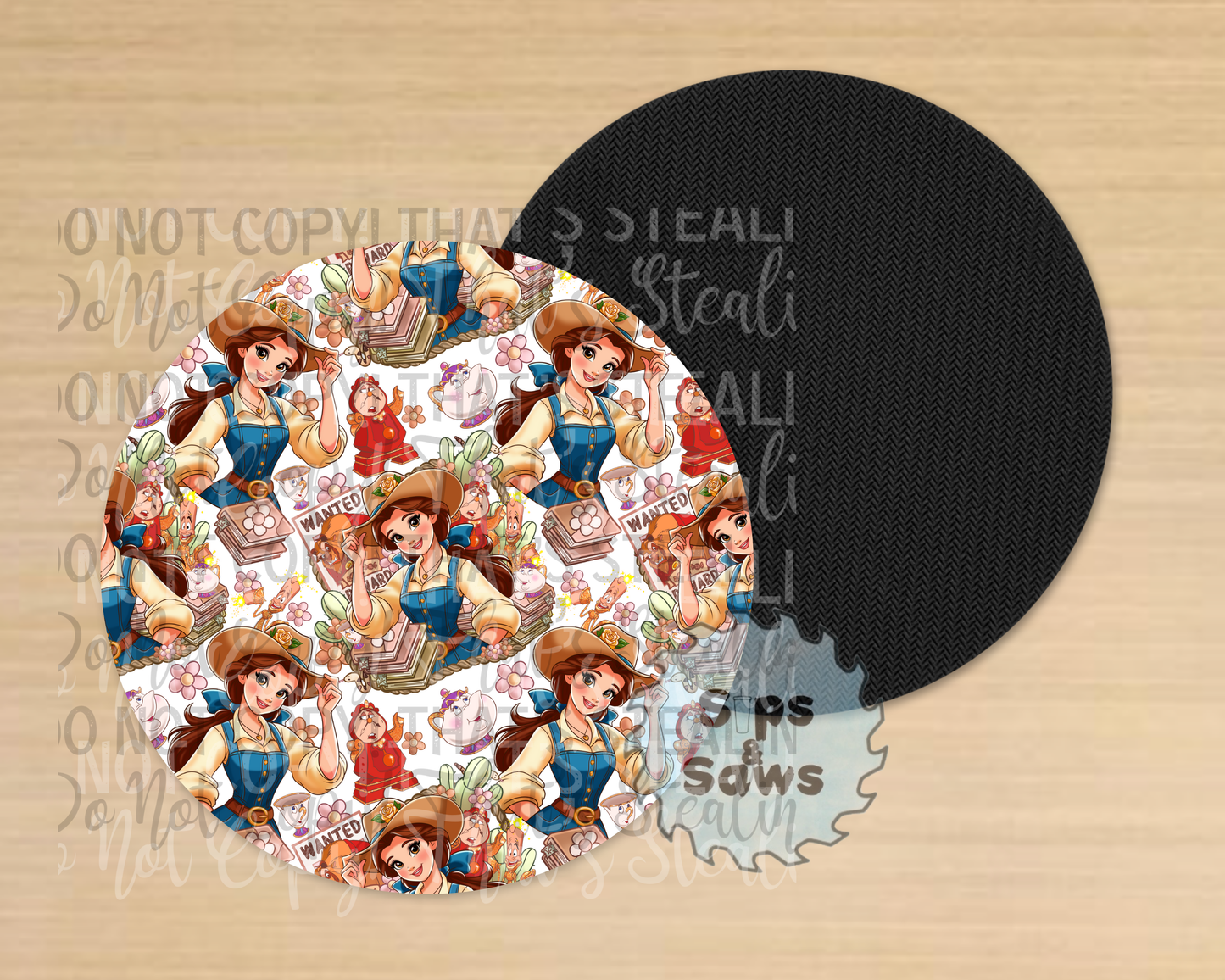 Southern Belle White Sublimation Coaster
